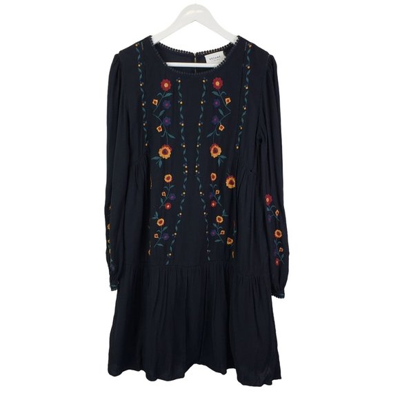 Sezane Dresses & Skirts - Sezane Elise Embroidered Eyelet Trim Mini Dress Size 44/XL